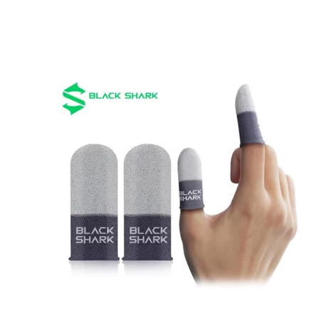 BLACK SHARK Gaming Finger Sleeves Ultra-Thin & Sweatproof Silver Fiber Thumb Sleeves